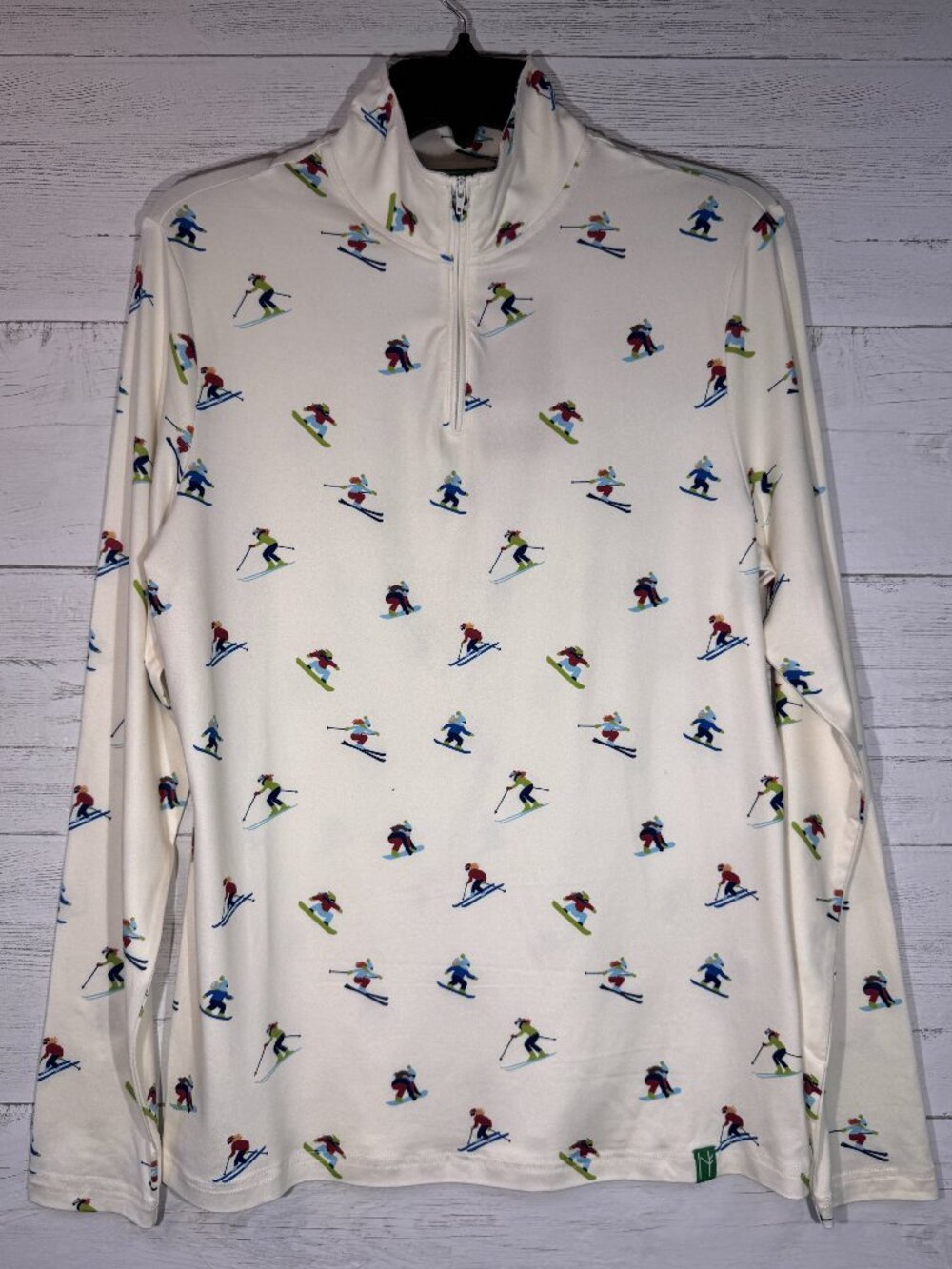 Neve Designs Skier Snowboarder Graphic Quarter Zip Performance Baselayer